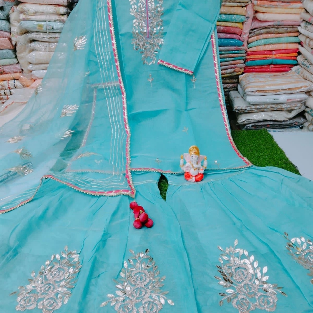 Pure chanderi ghaghra - Picture 4 of 5